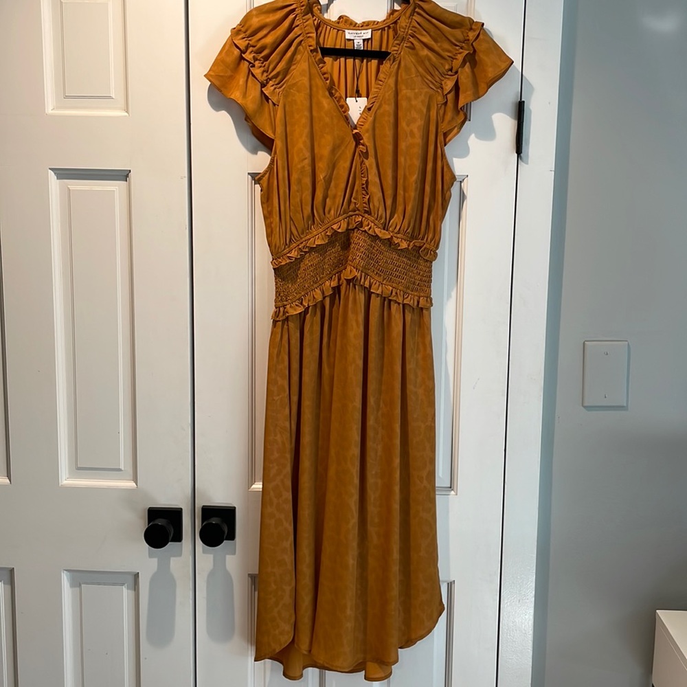 Current Air Leopard Foil Patterned midi dress - Never worn - M